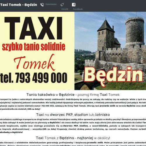 Będzin - taxi pkp będzin 24h