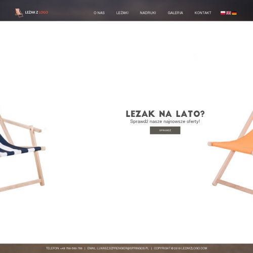 Drewniane leżaki reklamowe cena w Krakowie