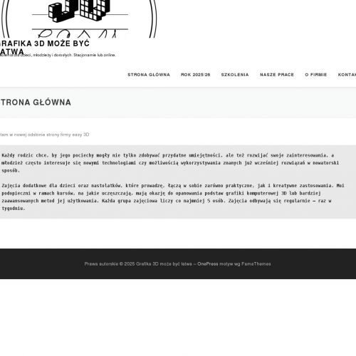 Kurs modelowania 3d - Mińsk Mazowiecki