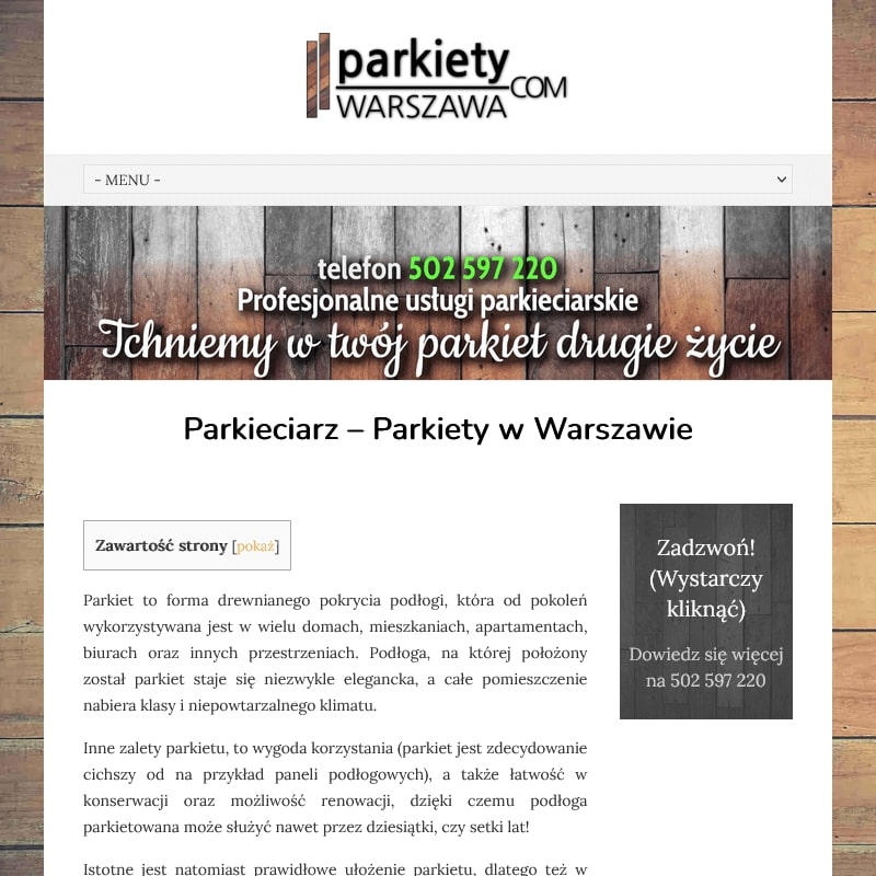 Układanie podłogi drewnianej Warszawa
